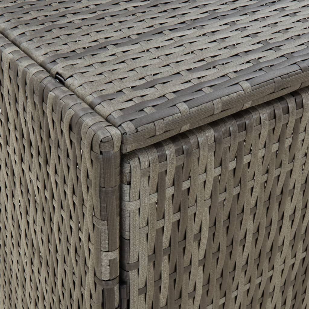 Tuinkast 100X55,5X80 Cm Poly Rattan Grijs