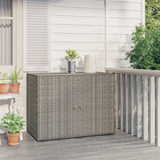 Garden storage box 100x55.5x80 cm poly rattan grey