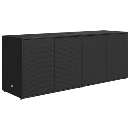 Tuinkast 198X55,5X80 Cm Poly Rattan Zwart