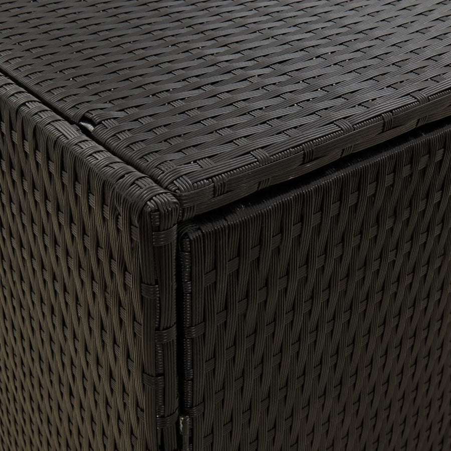 Tuinkast 198X55,5X80 Cm Poly Rattan Zwart