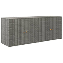 Tuinkast 198X55,5X80 Cm Poly Rattan Grijs