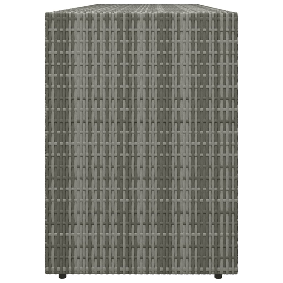 Tuinkast 198X55,5X80 Cm Poly Rattan Grijs