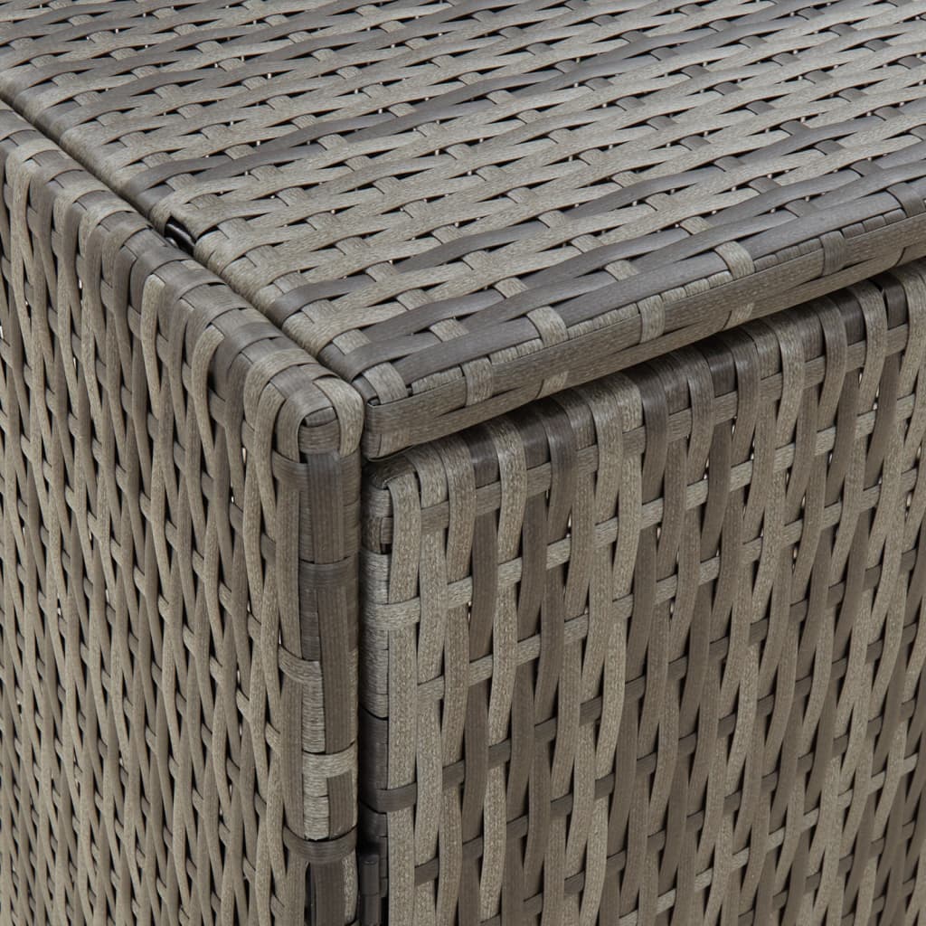 Tuinkast 198X55,5X80 Cm Poly Rattan Grijs