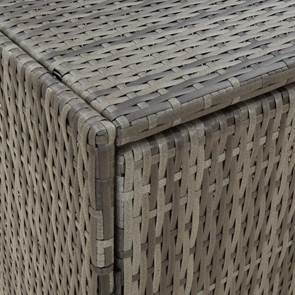 Tuinkast 198X55,5X80 Cm Poly Rattan Grijs