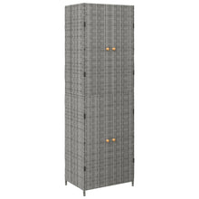 Tuinkast 59X40X180 Cm Poly Rattan Grijs