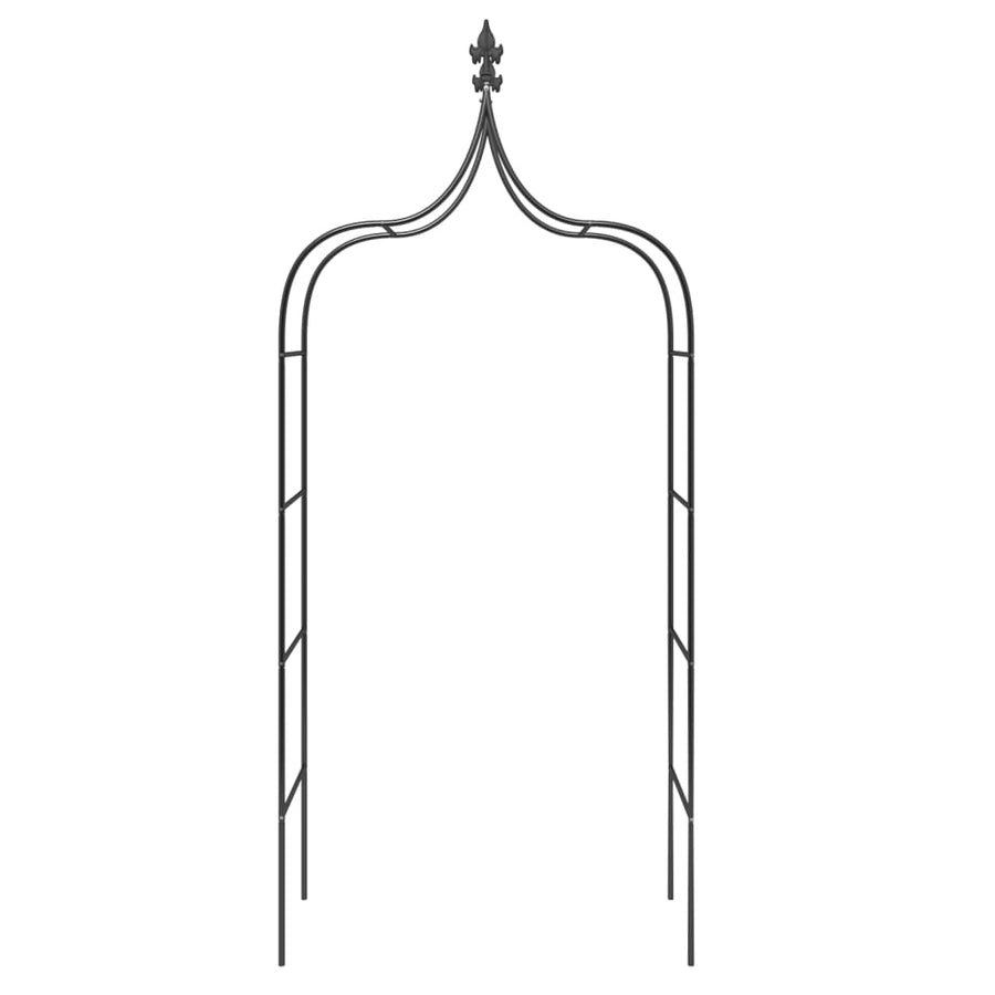 Tuinbogen 2 St 120X38X260 Cm Staal Zwart