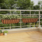 Wandbakken 2 st 61x19x16 cm staal zwart
