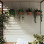 Hangende plantenbakken 4 st staal Ø 40x63 cm zwart