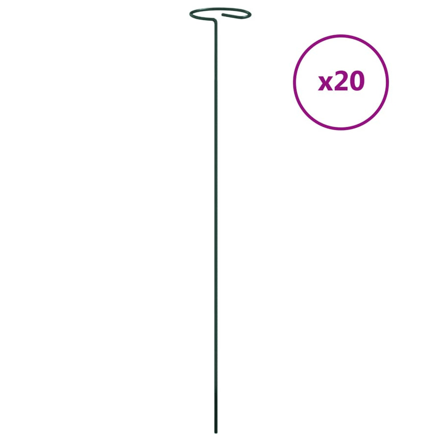Plantenstaken Staal Donkergroen 40 cm