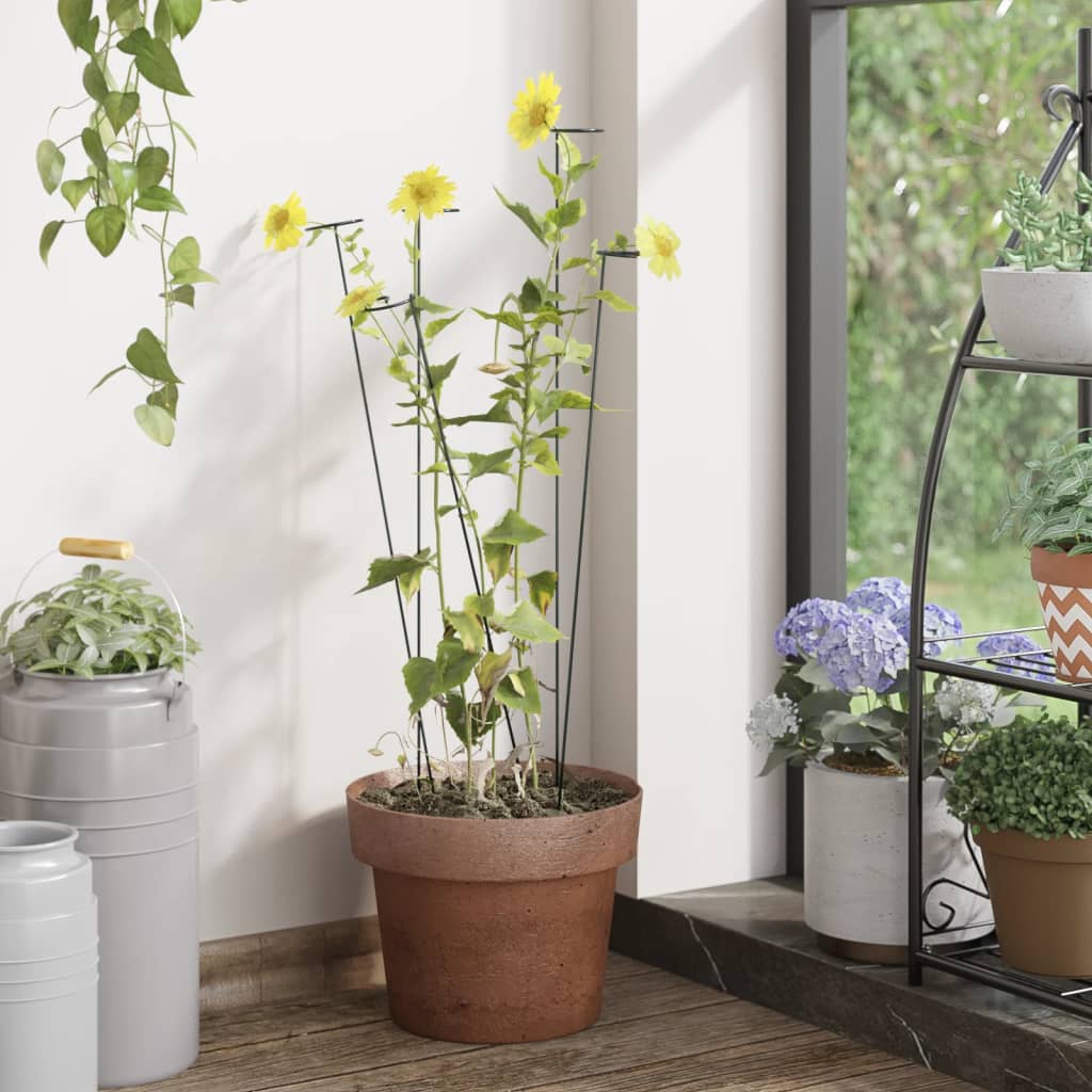 Plantenstaken Staal Donkergroen 40 cm