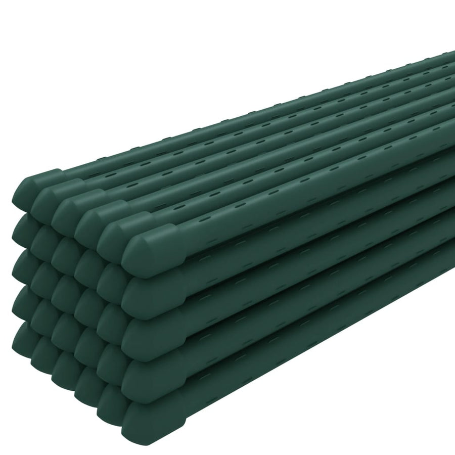 Plantenstaken 30 st 60 cm staal groen 60 cm