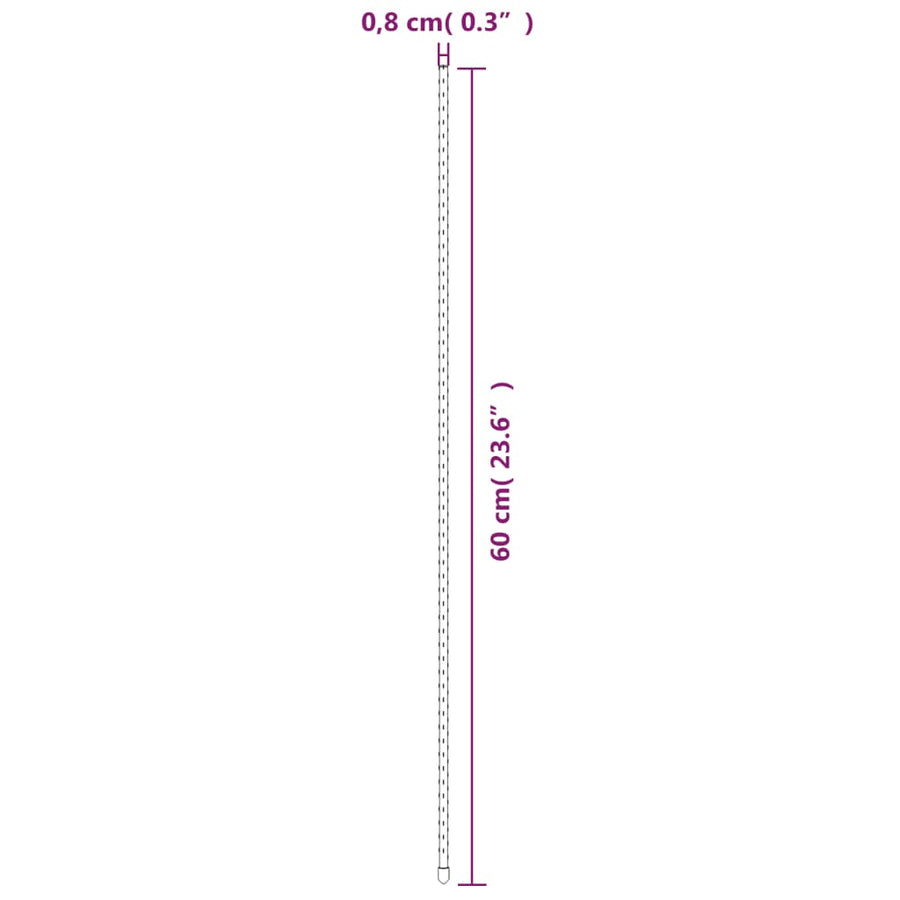 Plantenstaken 30 st 60 cm staal groen 60 cm