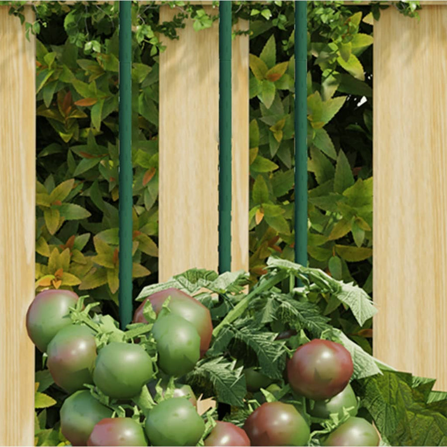 Plantenstaken 30 st 60 cm staal groen 60 cm