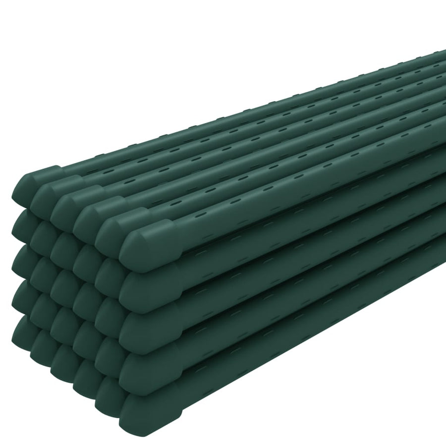 Plantenstaken 30 st 150 cm staal groen 150 cm