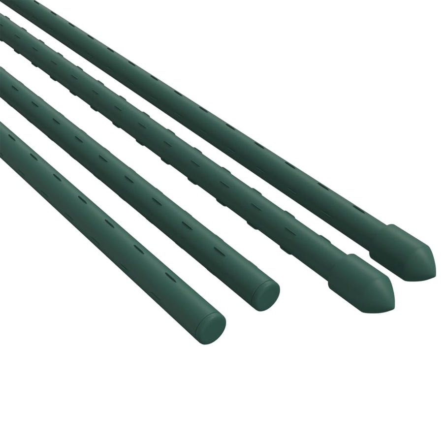 Plantenstaken 30 st 150 cm staal groen 150 cm