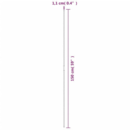 Plantenstaken 30 st 150 cm staal groen 150 cm