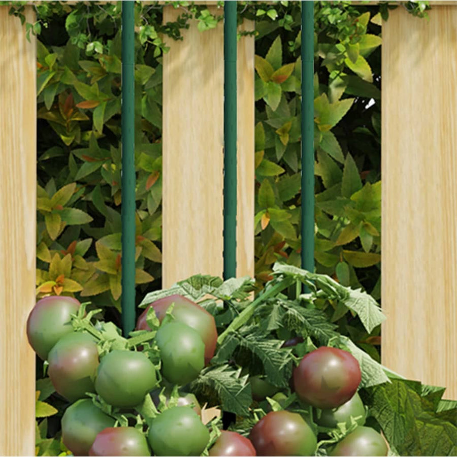 Plantenstaken 30 st 150 cm staal groen 150 cm