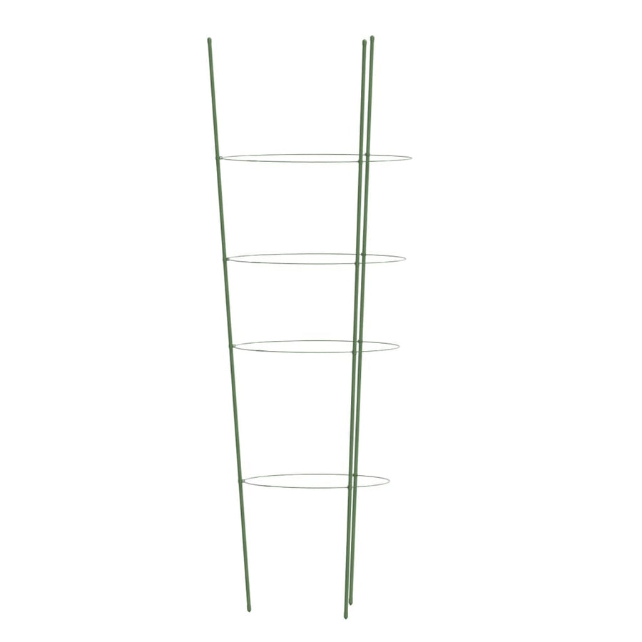 Plantensteunen 5 st met 4 ringen 90 cm staal groen 30 x 90 cm