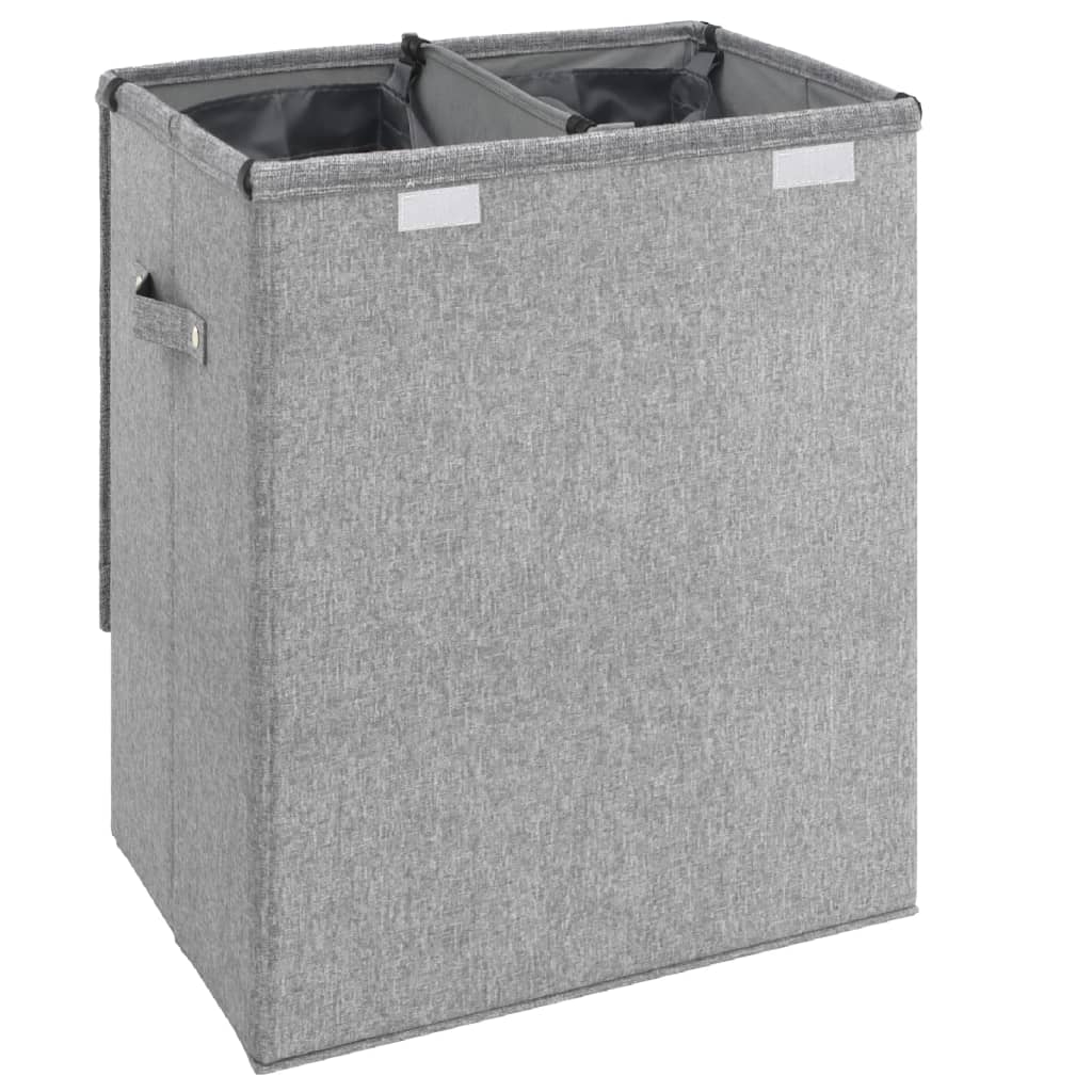 Wasmand inklapbaar 51x34,5x59 cm kunstlinnen grijs