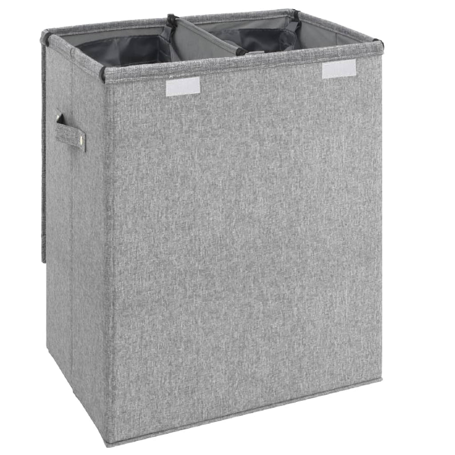 Wasmand inklapbaar 51x34,5x59 cm kunstlinnen grijs