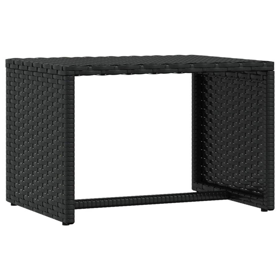 Ligbed Met Tafel Poly Rattan 2 Zwart