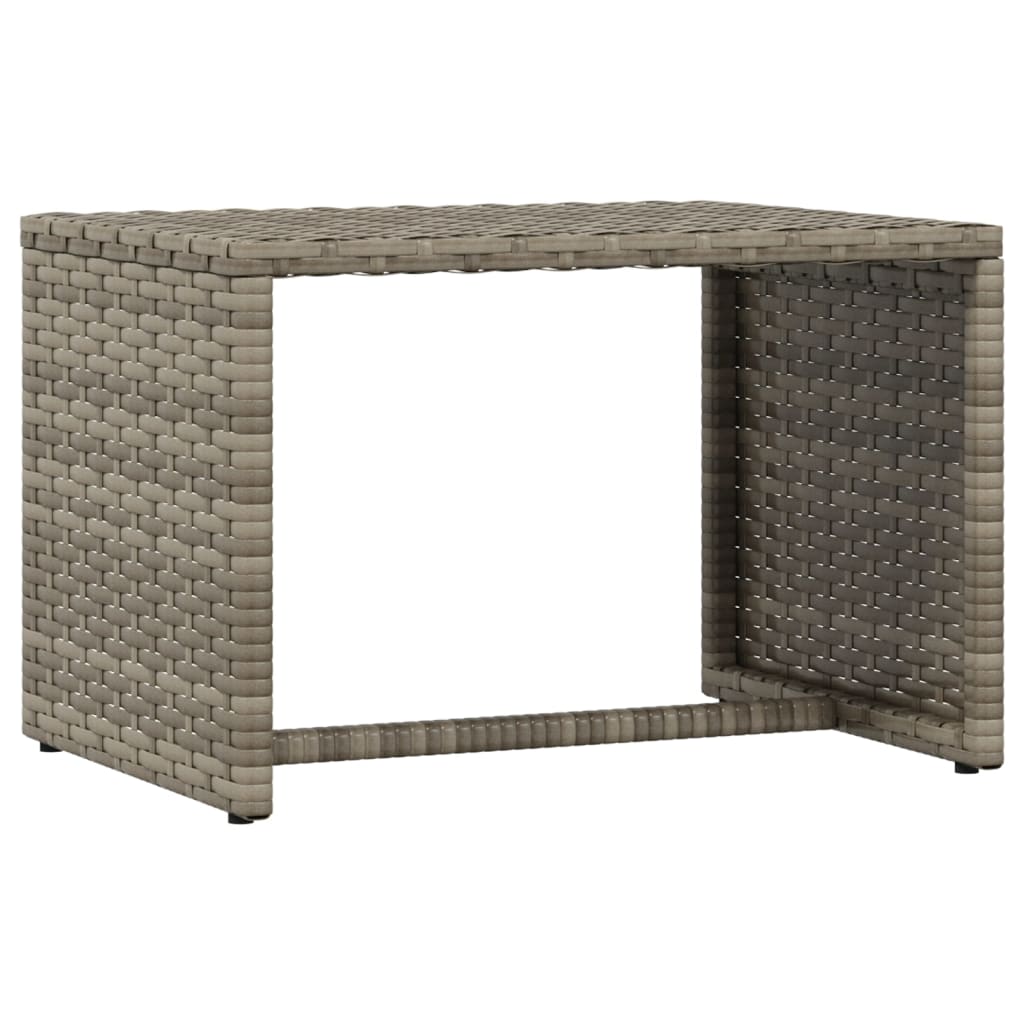 Ligbedden 2 St Met Tafel Poly Rattan 3 Grijs