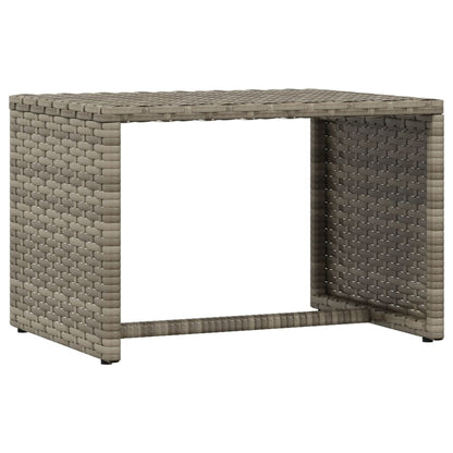 Ligbedden 2 St Met Tafel Poly Rattan 3 Grijs