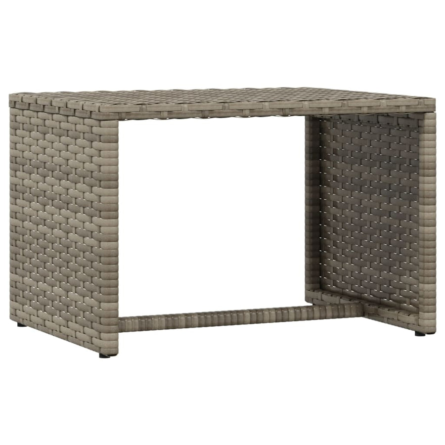 Ligbedden 2 St Met Tafel Poly Rattan 3 Grijs