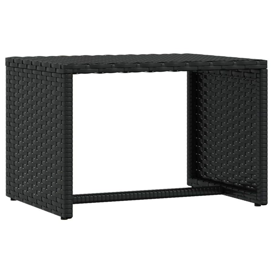 Ligbedden 2 St Met Tafel Poly Rattan 3 Zwart