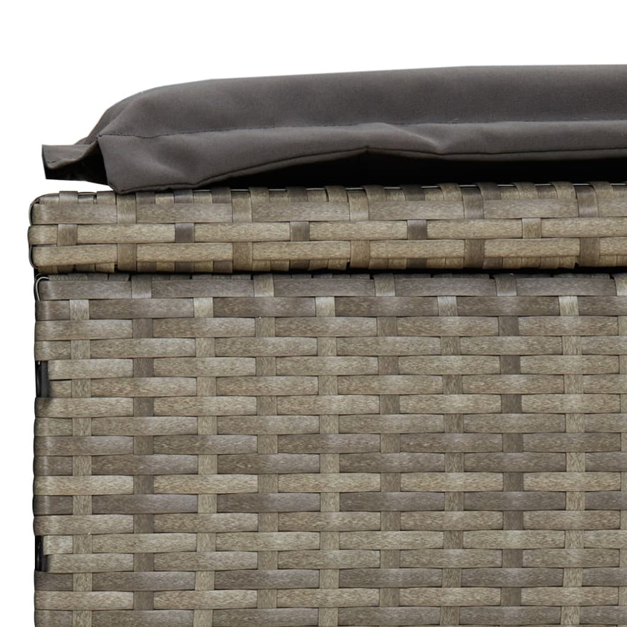 Ligbed met inklapbaar dak 213x63x97 cm poly rattan grijs Grijs