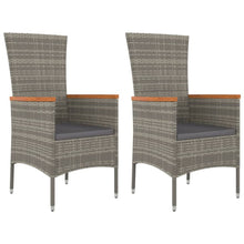 Tuinstoelen Met Kussens Poly Rattan 2 Grijs