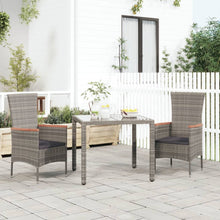 Tuinstoelen Met Kussens Poly Rattan 2 Grijs