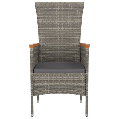 Tuinstoelen Met Kussens Poly Rattan 4 Grijs