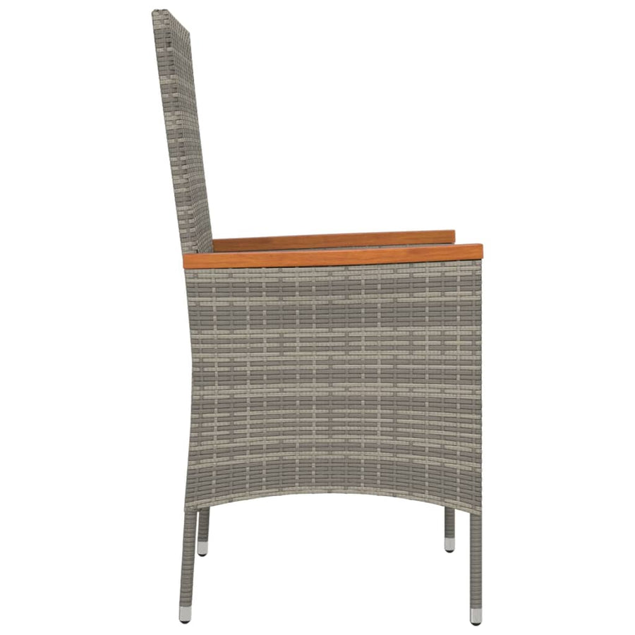 Tuinstoelen Met Kussens Poly Rattan 4 Grijs