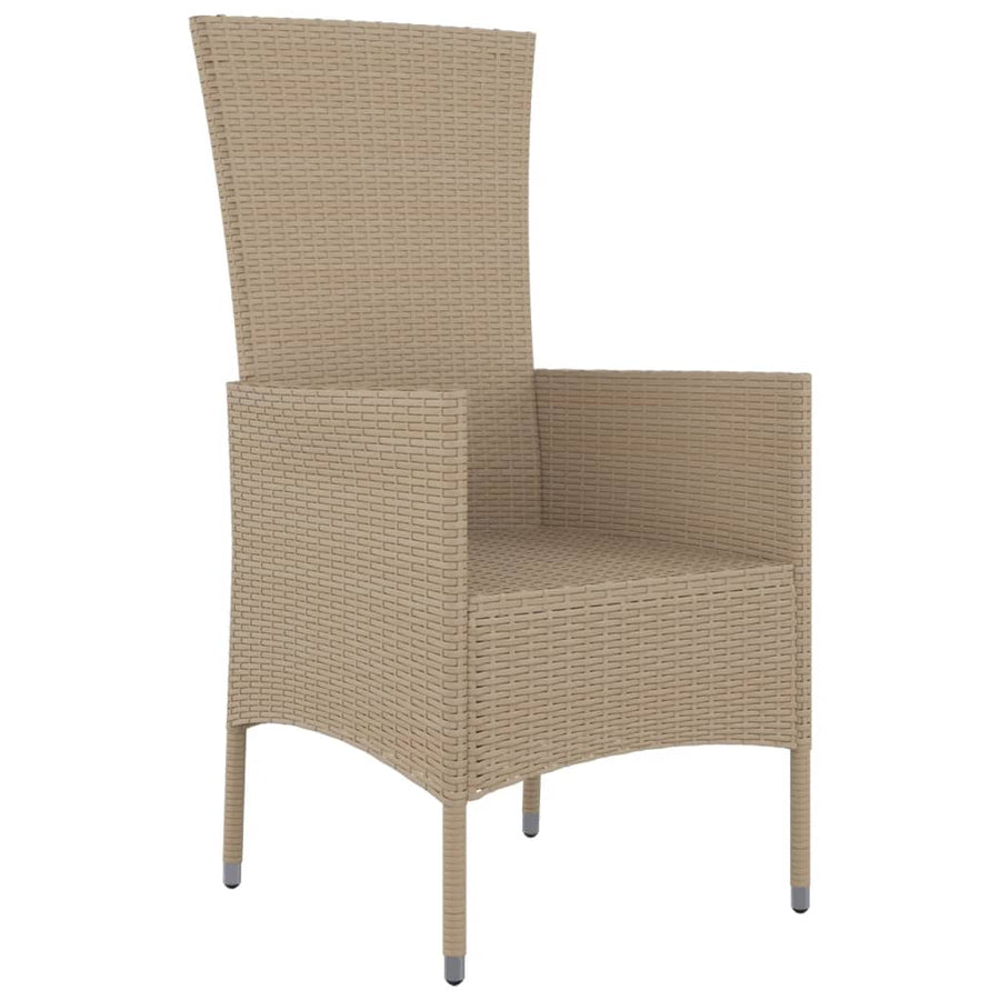 Tuinstoelen Met Kussens Poly Rattan Beige 4
