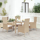 Tuinstoelen Met Kussens Poly Rattan Beige 4