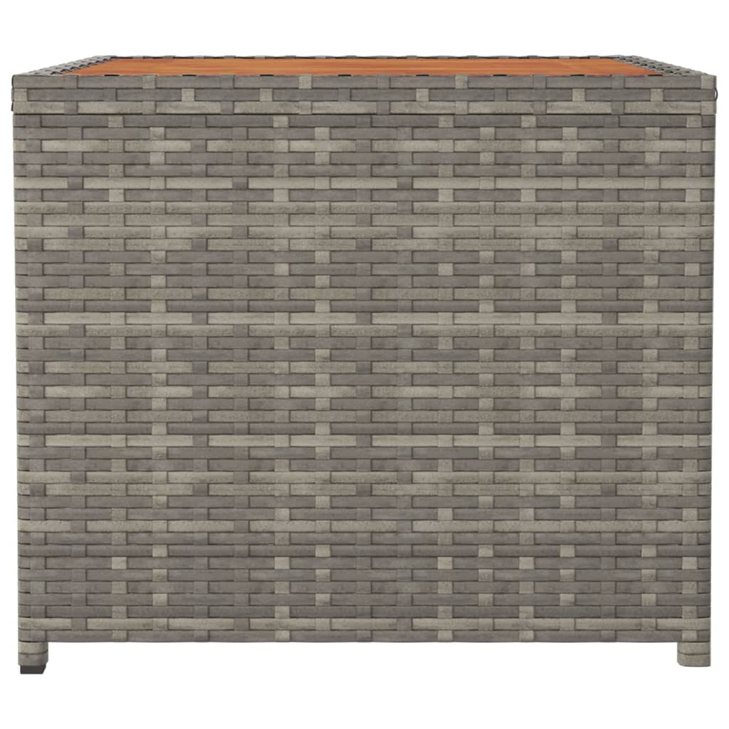 Salontafel Met Houten Blad Poly Ratten Grijs Massief acaciahout