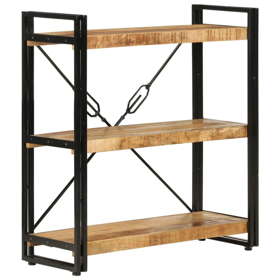 Boekenkast 3-laags 77x30x80 cm massief mangohout en ijzer 77 x 30 x 80 cm massief mangohout