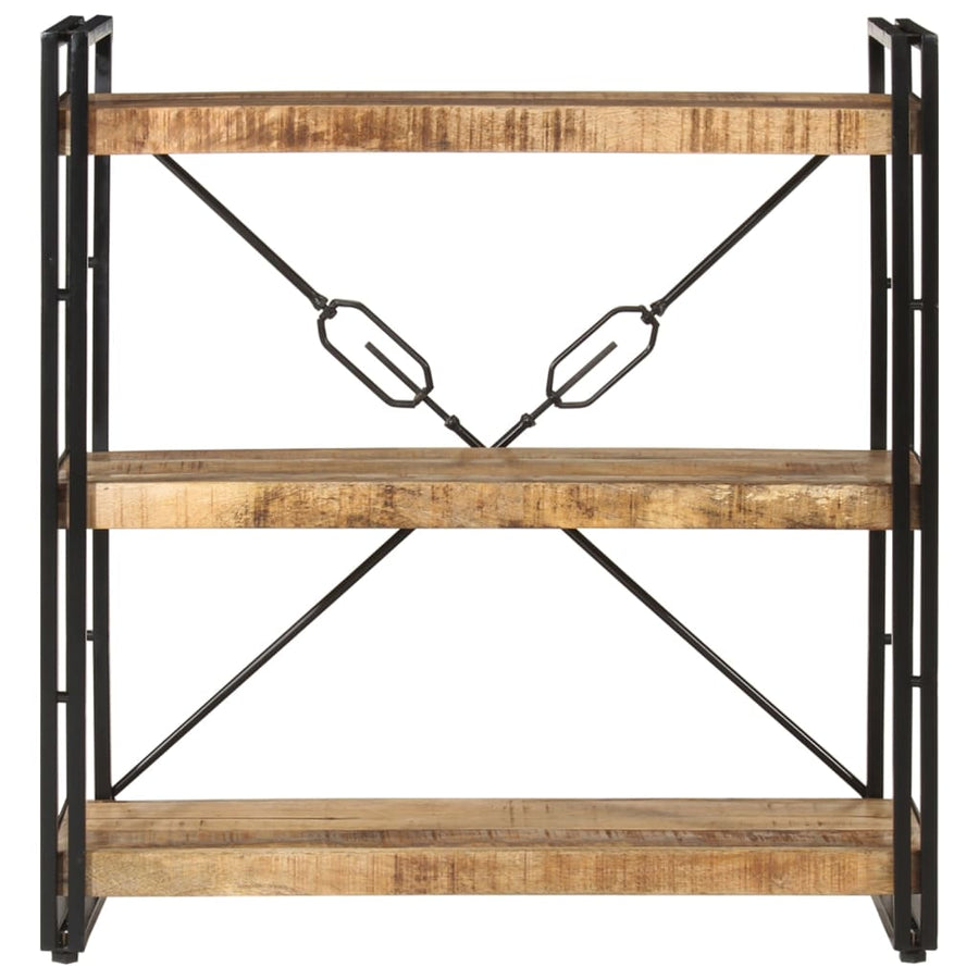 Boekenkast 3-laags 77x30x80 cm massief mangohout en ijzer 77 x 30 x 80 cm massief mangohout