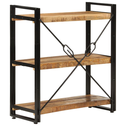 Boekenkast 3-laags 77x30x80 cm massief mangohout en ijzer 77 x 30 x 80 cm massief mangohout