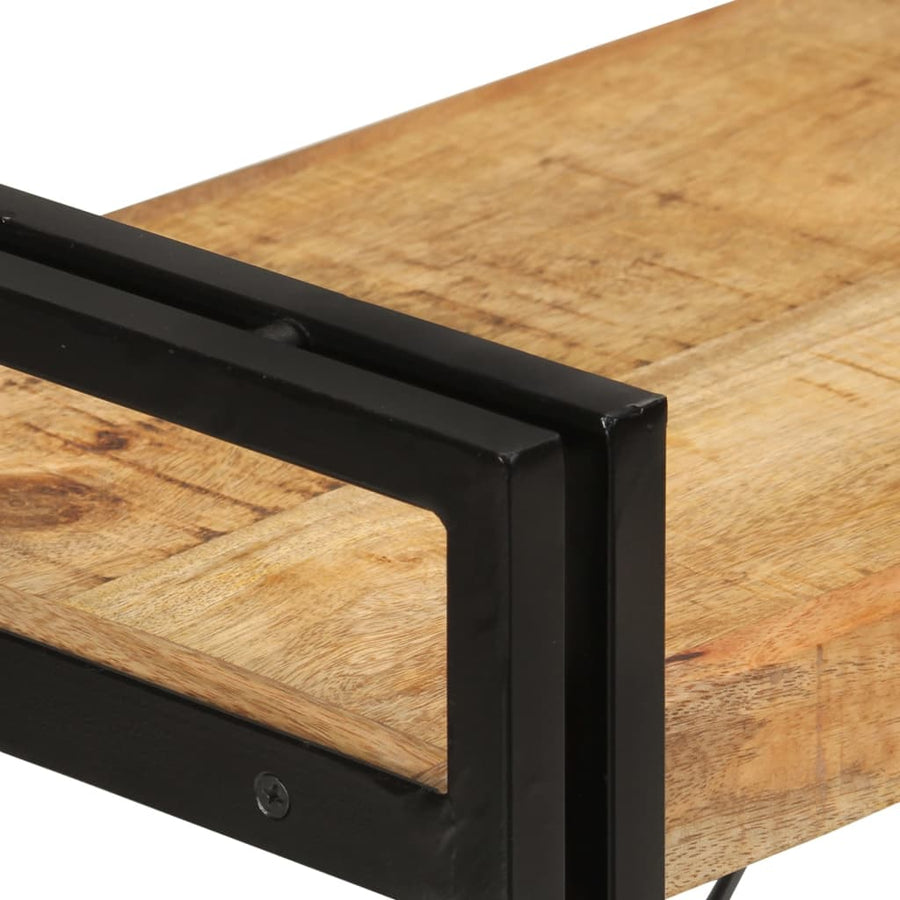 Boekenkast 3-laags 77x30x80 cm massief mangohout en ijzer 77 x 30 x 80 cm massief mangohout