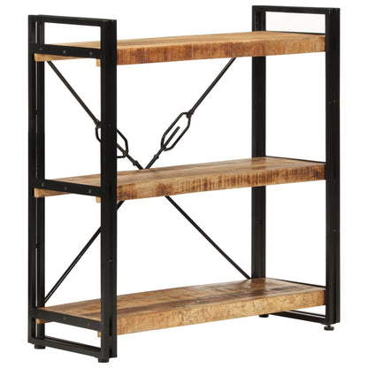 Boekenkast 3-laags 77x30x80 cm massief mangohout en ijzer 77 x 30 x 80 cm massief mangohout
