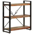 Boekenkast 77x30x80 cm massief recycled hout ijzer