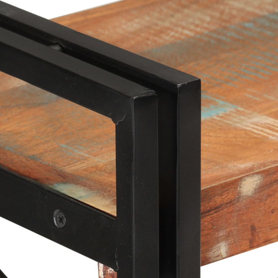 Boekenkast 3-Laags Massief Recycled Hout En Ijzer Bruin 77 x 30 x 80 cm massief gerecycled hout