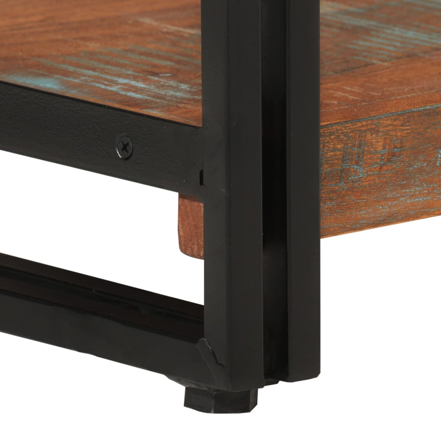 Boekenkast 3-Laags Massief Recycled Hout En Ijzer Bruin 77 x 30 x 80 cm massief gerecycled hout