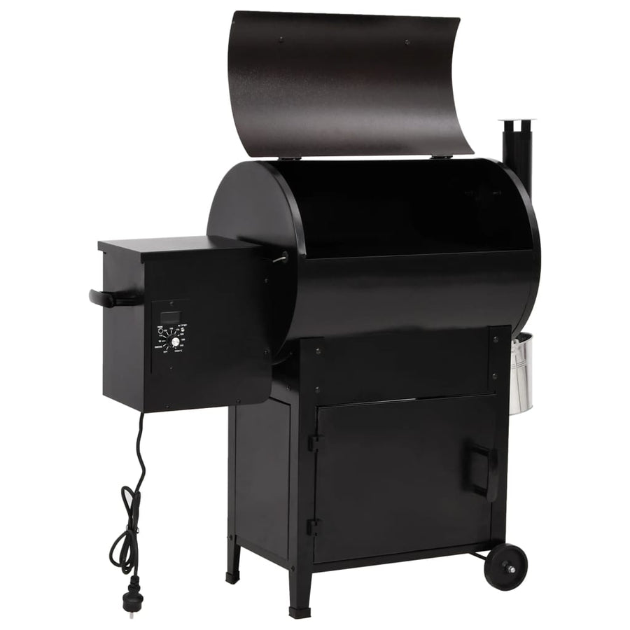 Pelletbarbecue 104 Cm Ijzer Zwart met schoorsteen