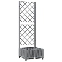 Plantenbak Met Latwerk 40X40X2,5 Cm Polypropeen 40 x 40 x 121.5 cm Lichtgrijs