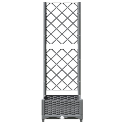 Plantenbak Met Latwerk 40X40X2,5 Cm Polypropeen 40 x 40 x 121.5 cm Lichtgrijs