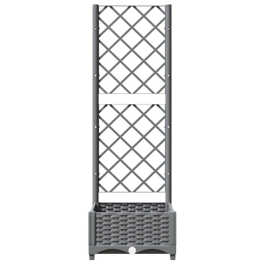 Plantenbak Met Latwerk 40X40X2,5 Cm Polypropeen 40 x 40 x 121.5 cm Lichtgrijs