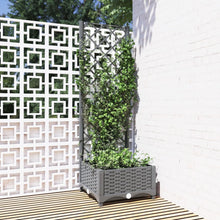 Plantenbak Met Latwerk 40X40X2,5 Cm Polypropeen 40 x 40 x 121.5 cm Lichtgrijs